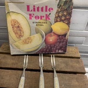 Set of 11 Vintage Miniature Stainless Steel Party Forks